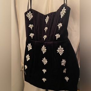 Bronx and Banco Maraya Diamond Mini Dress Corset in Black XS